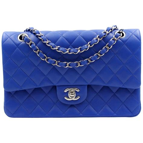 chanel royal blue bag|chanel blue flap bag.